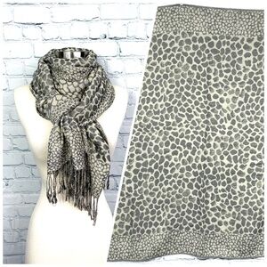 |•COOL ANIMAL PRINT SCARF/WRAP•|  Black & Tan 28x75